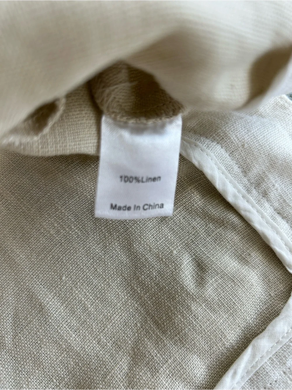 Tuckernuck Collier 100% Linen Colorblock Tunic Dress Champagne XXS
